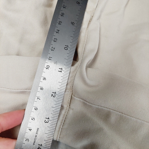 Tommy Hilfiger Cream Tan Pleated Chino Slash Pockets Summer Shorts P5600 - Picture 5 of 8